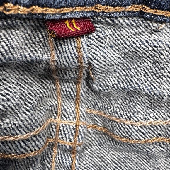 Underground Soul Jeans Juniors 11 Flare Low Rise Blue Denim Measures 31 x 30.5 - Picture 4 of 8